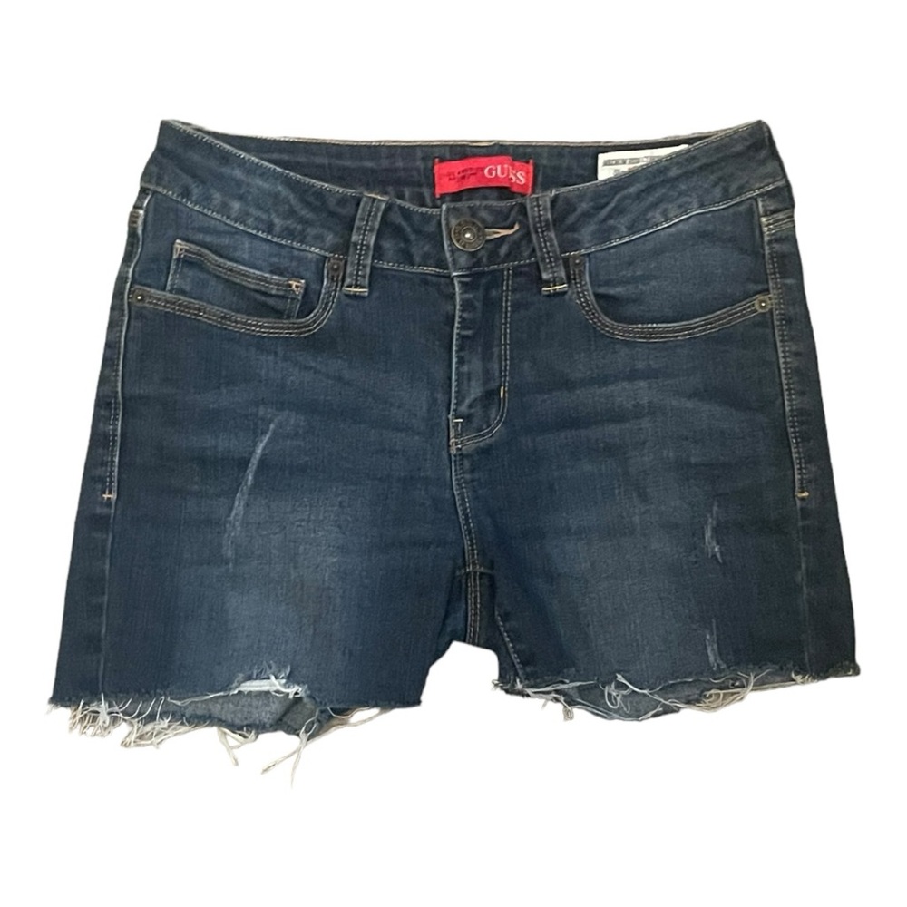 Guess Medium Rise Curvy Skinny Jean Shorts Sienna Curvy Fit Womens Denim 28